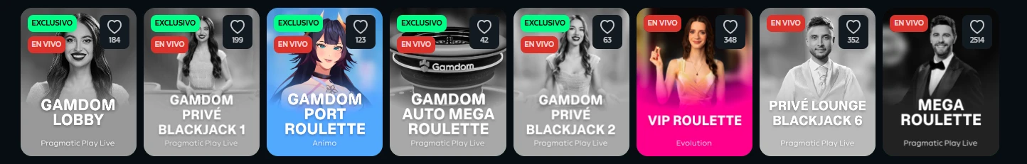 Ruleta en vivo en Gamdom